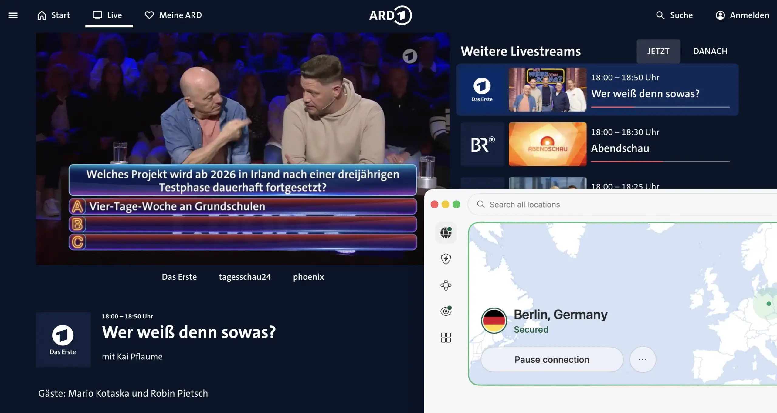 ARD Mediathek im Ausland schauen